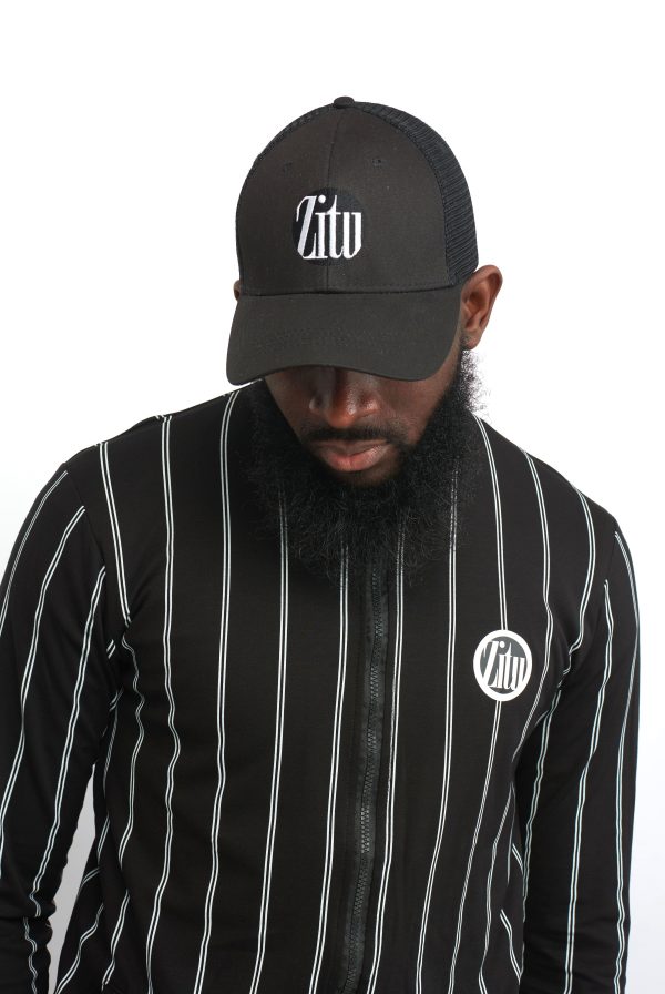 Zitu Premium White and Black Stripe Tracksuit